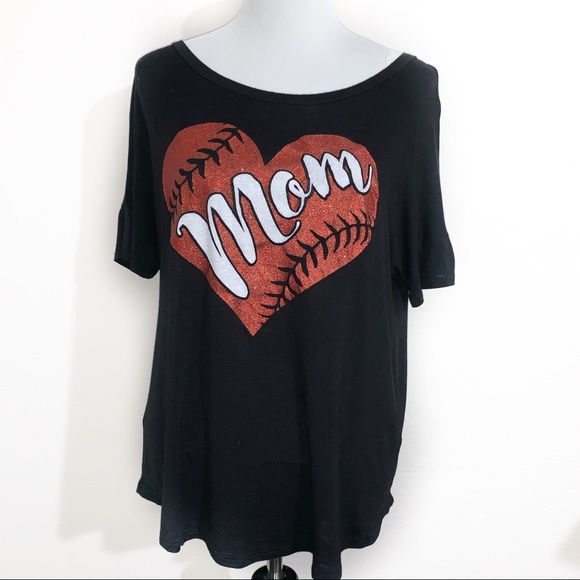 Tops - Basketball Mom Glittery Large T Shirt